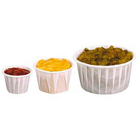 Dart® SCC075 Heavy Duty Pleated Souffle Cups White 5000/Case