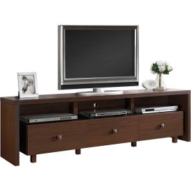 Techni Mobili 70"" TV Stand with 3 Drawer Hickory