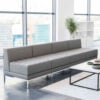 Flash Furniture HERCULES Imagination Series 4 Piece LeatherSoft Waiting Room Lounge Set Gray