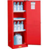 Justrite® Paint & Ink Cabinet With Manual Close Single Door 22 Gallon Capacity Red