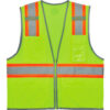 Ergodyne GloWear 8246Z-S Two-Tone Mesh Hi-Vis Safety Vest Class 2 Single Size M Lime