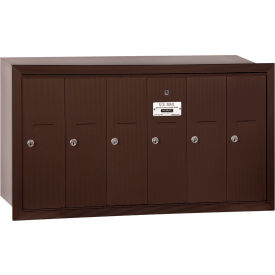 3500 Series 4B+ Vertical Mailbox 6 Doors Recessed Mounted Bronze USPS Access