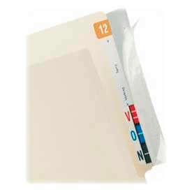 Tabbies® Wrap Around Folder End Tabs 8"" x 2"" Clear 100/Pack