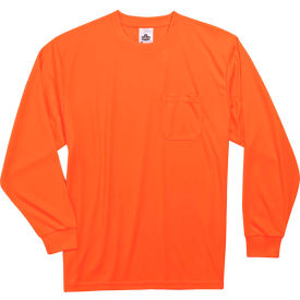 Ergodyne® GloWear® 8091 Non-Certified Long Sleeve T-Shirt Orange 3XL