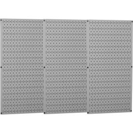 Wall Control Industrial Metal Pegboard Gray 48"" X 32"" X 3/4""