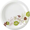 Dixie® UX9WS Pathways Paper Plates 8-1/2"" Dia. Green/Burg/Wht 500/Carton