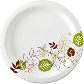 Dixie® UX9WS Pathways Paper Plates 8-1/2"" Dia. Green/Burg/Wht 500/Carton