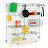 Global Industrial™ Wire Grid Panel With Wall Mount Hook - Gray Epoxy - 72""W x 24""D