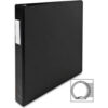 3 Ring Label Hold Binder 1"" Capacity 11""x8-1/2"" Black