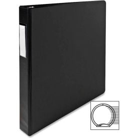 3 Ring Label Hold Binder 1"" Capacity 11""x8-1/2"" Black