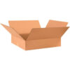 Global Industrial Flat Cardboard Corrugated Boxes 28""L x 24""W x 6""H Kraft