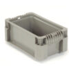 Global Industrial™ Stackable Straight Wall Container Solid 12""L x 7-3/8""W x 5""H Gray