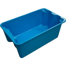 Molded Fiberglass Toteline Nest and Stack Tote 780408 - 20-1/2"" x 12-7/8"" x 8"" Pkg Qty 10 Blue