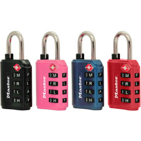 Master Lock® No. 4691DWD TSA-Accept Set-Your Own Combination Zinc Padlock - Assorted Colors