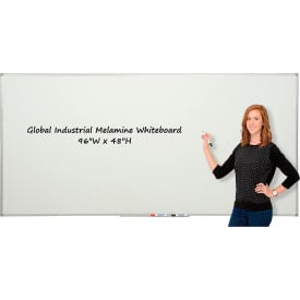 Global Industrial™ Melamine Dry Erase Whiteboard - 96""W x 48""H - Double Sided