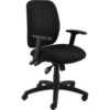 Interion® Office Chair With Mid Back & Adjustable Arms Fabric Black