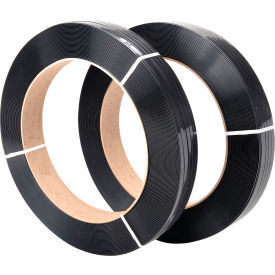 Global Industrial™ Polyester Strapping 1/2""W x 3250'L x 0.028"" Thick Black