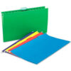 Universal® Hanging File Folders 1/5 Tab 11 Point Legal Assorted Colors 25/Box