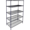Nexel® 5 Shelf Nexelon® Blue Wire Shelving Unit Starter 54""W x 24""D x 63""H