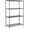 Nexel® 4 Shelf Nexelon® Blue Wire Shelving Unit Starter 48""W x 21""D x 74""H