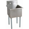 BK Resources® 1-Compartment Budget Sink 24 X 24 X 14 Deep Galvanized Legs