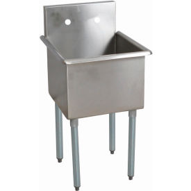 BK Resources® 1-Compartment Budget Sink 24 X 24 X 14 Deep Galvanized Legs