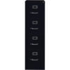Hirsh Industries® 26-1/2"" Deep Vertical File Cabinet 4-Drawer Letter Size - Black