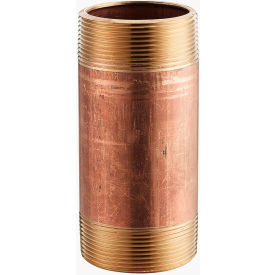 1/2 In. X 1-1/2 In. Lead Free Seamless Red Brass Pipe Nipple - 140 PSI - Sch. 40 - Domestic