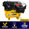 EMAX EGES1830ST 18HP Stationary Gas Compressor 30 Gallon 175 PSI 39CFM Honda Electric/Recoil
