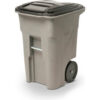 Toter Heavy Duty Two-Wheel Trash Cart 48 Gallon Graystone - ANA48-00GST