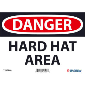 Global Industrial™ Danger Hard Hat Area 7x10 Aluminum