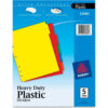Avery Plastic Tab Divider Blank 8.5""x11"" 5 Tabs Multicolor/Multicolor