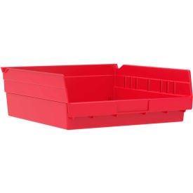 Akro-Mils Plastic Nesting Storage Shelf Bin 30170 - 11-1/8""W x 11-5/8""L x 4""H Red