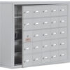 Salsbury 5-Tier 25 Door Welded Cell Phone Locker w/ Keyed Locks 37""Wx9-1/4""Dx31""H Gray Assembled