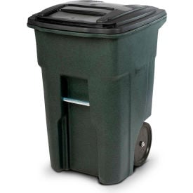 Toter Heavy Duty Two-Wheel Trash Cart 48 Gallon Greenstone - ANA48-51406