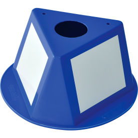 Global Industrial™ Inventory Control Cone W/ Dry Erase Decals Blue