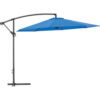 Global Industrial Cantilever Umbrella w/ Crank Tilt & Cross Brace Olefin Fabric 10'W Blue