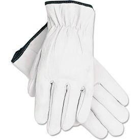 MCR Safety 3201L Grain Goatskin Driver Gloves White Large 12 Pairs
