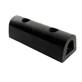 Global lndustrial™ Extruded Fender Bumper Half Oval 12Wx4-1/4H Black