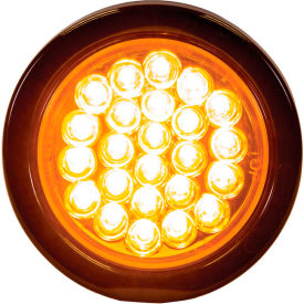 Buyers 4"" Amber Round Recessed Strobe Warning Light With 24 LED - SL41AR