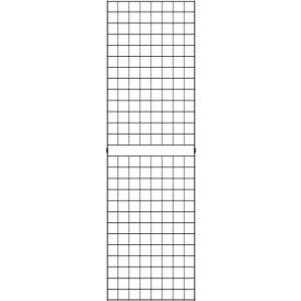 2' x 6' - Portable Wire Grid Wall Panel - Semi-Gloss Black