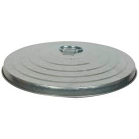 Witt Industries Galvanized Steel Lid For Heavy Duty 32 Gallon Trash Can Silver