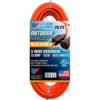 U.S. Wire 60025 25 Ft. Three Conductor Orange Extension Cord 16/3 Ga. SJTW-A 300V 13A