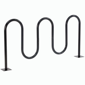 Global Industrial™ Wave Bike Rack 7-Bike Capacity Flange Mount Black