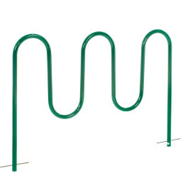 Global Industrial™ Wave Bike Rack 7-Bike Capacity Below Ground Mount Green