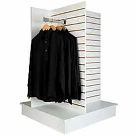 4-Way Slatwall Merchandiser 36""W x 36""D x 54""H - White