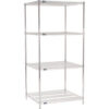 Nexel® 4 Shelf Chrome Wire Shelving Unit Starter 36""W x 30""D x 86""H