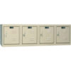 Hallowell® 1-Tier 4 Door Premium Wall Mount Locker 48""W x 18""D x 14-3/4""H Tan Unassembled