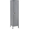 Global Industrial™ Infinity® 1-Tier 1 Door Locker 18""W x 18""D x 78""H Gray Unassembled