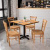 Flash Furniture Ladder Back Restaurant Chair - Natural Wood - Hercules Series